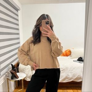 TNA Cozy Fleece Boyfriend Cropped Sweatshirt